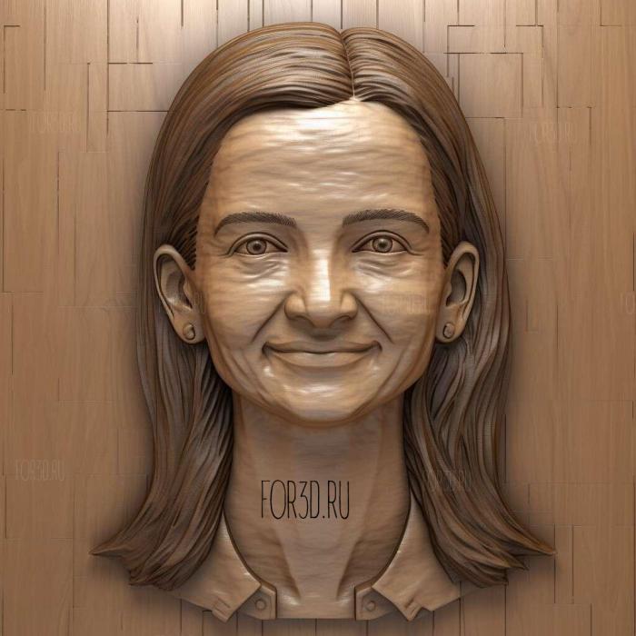 Sheryl Sandberg 4 stl model for CNC